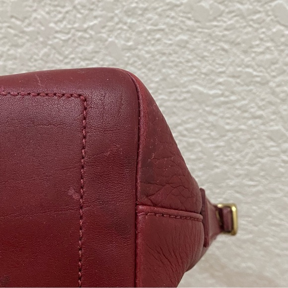 Vintage Y2K COACH 9844 Legacy West Demi Burgundy Red Leather Hobo Mini Bag - Picture 16 of 16